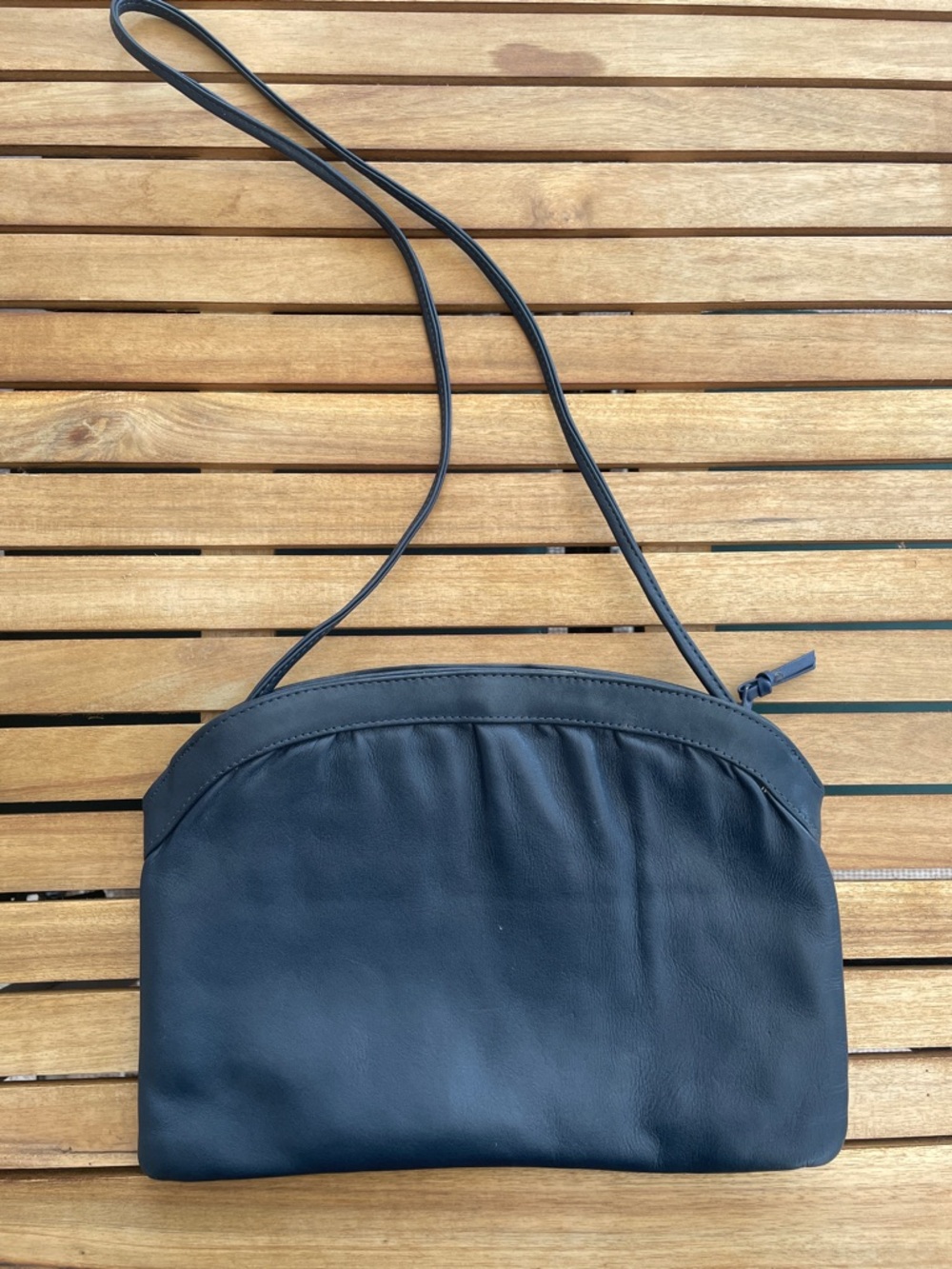 Classic Black Leather Crossbody Bag